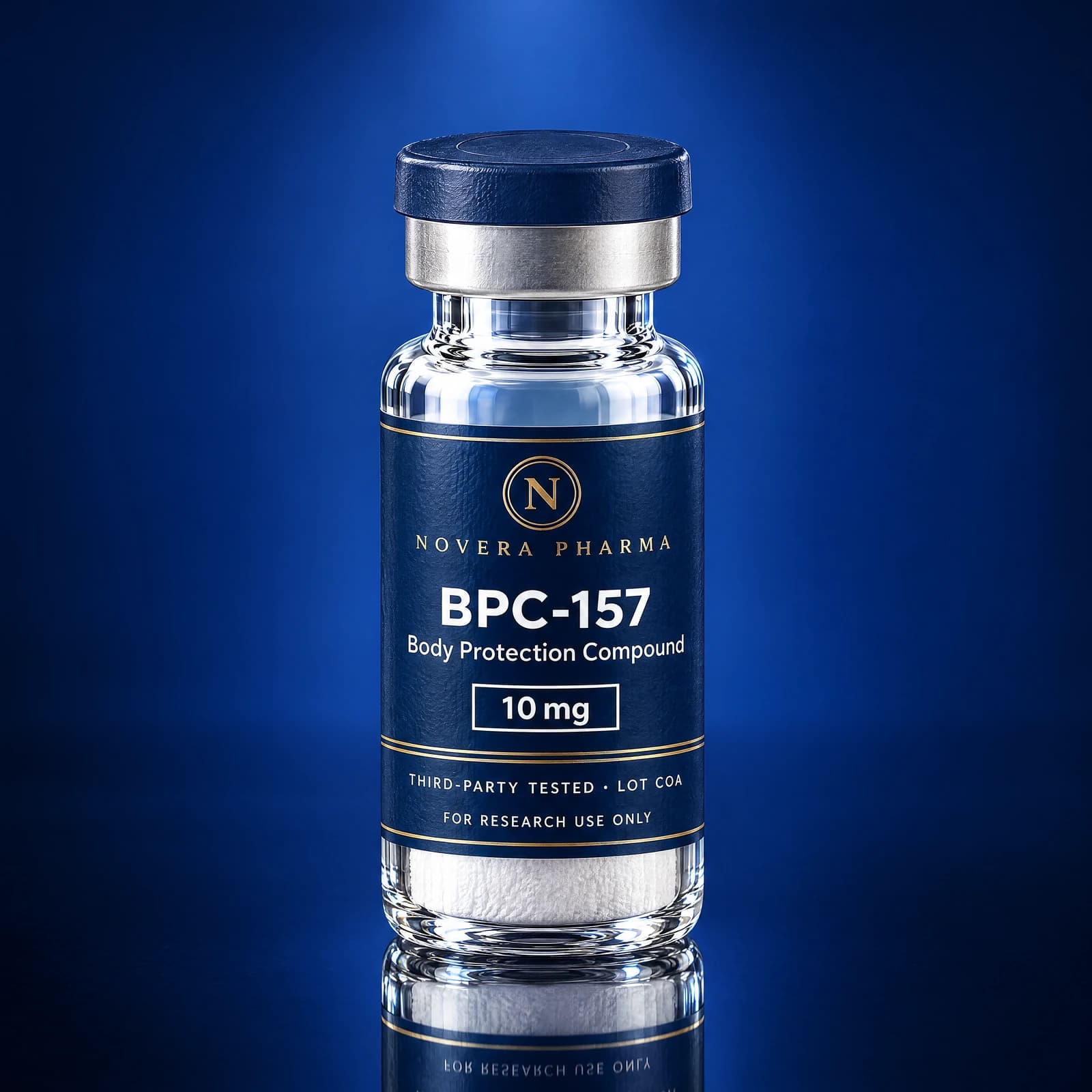 Flacon BPC-157 Novera Pharma, vue de face