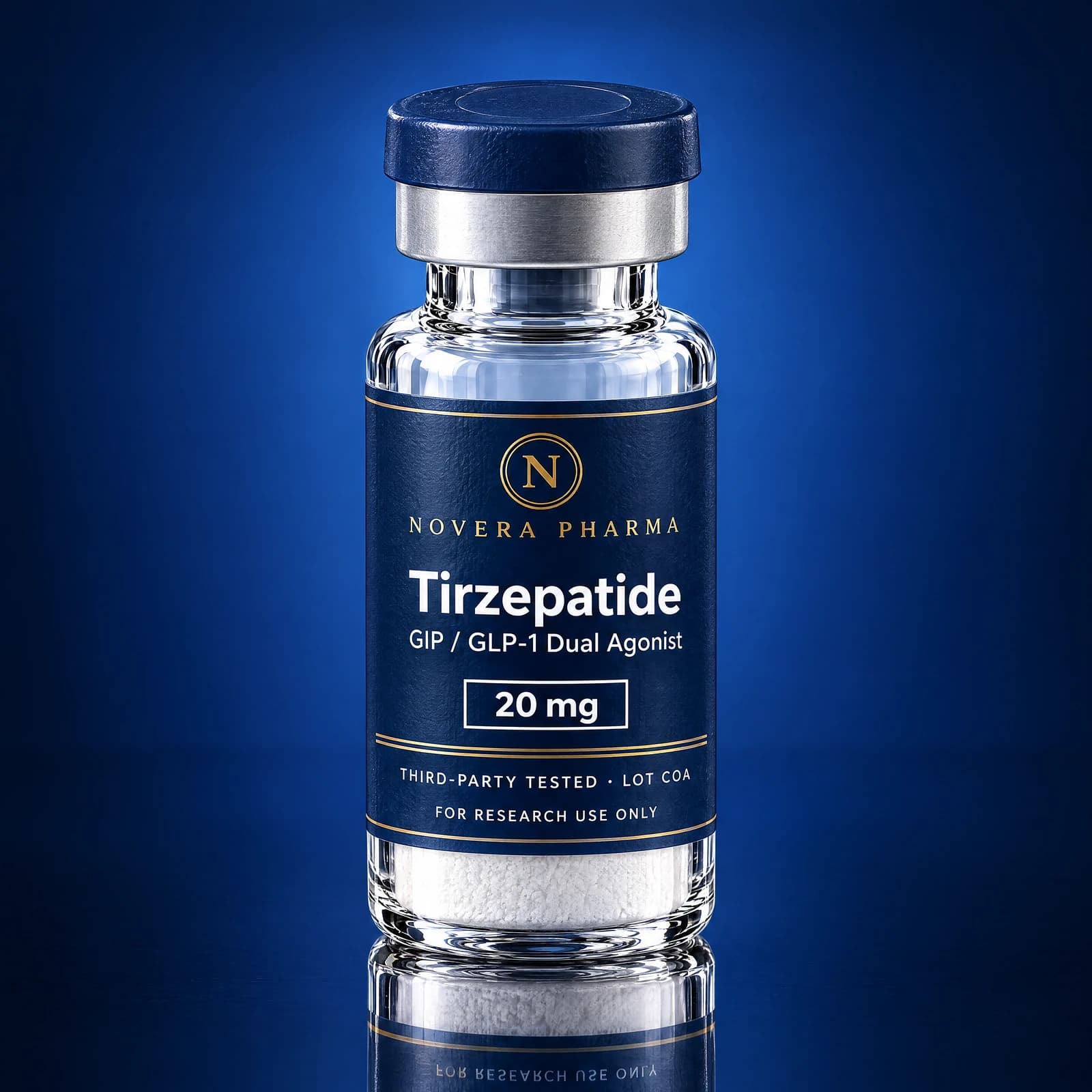 Flacon Tirzépatide Novera Pharma, vue de face